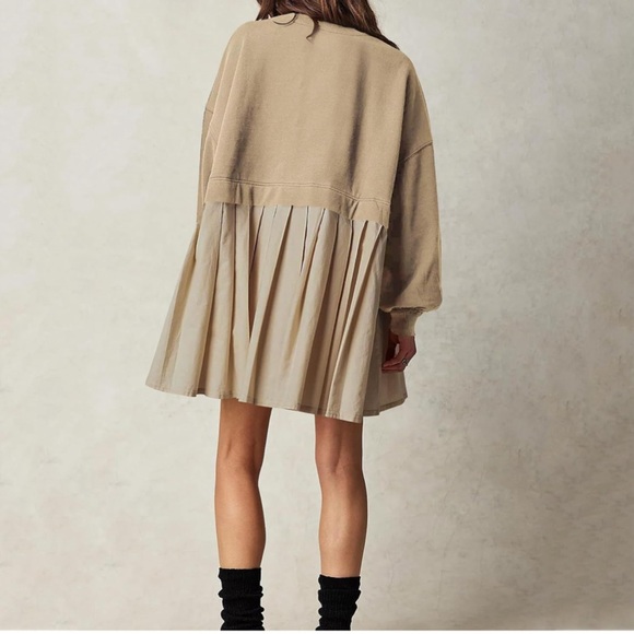 Oversized Sweatshirt Dress Long Sleeve Pullover Loose Casual Mini Dress … - Picture 3 of 5